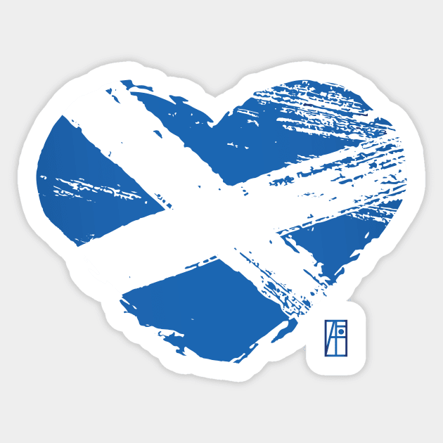 I love my country. I love Scotland. I am a patriot. In my heart, there is always the flag of Scotland Sticker by ArtProjectShop